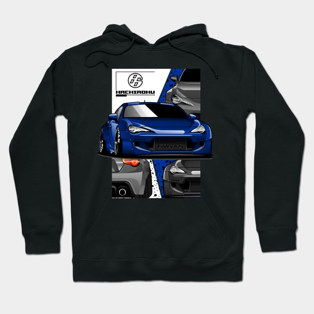 Toyota FT 86 Blue Hachiroku Hoodie by aredie19